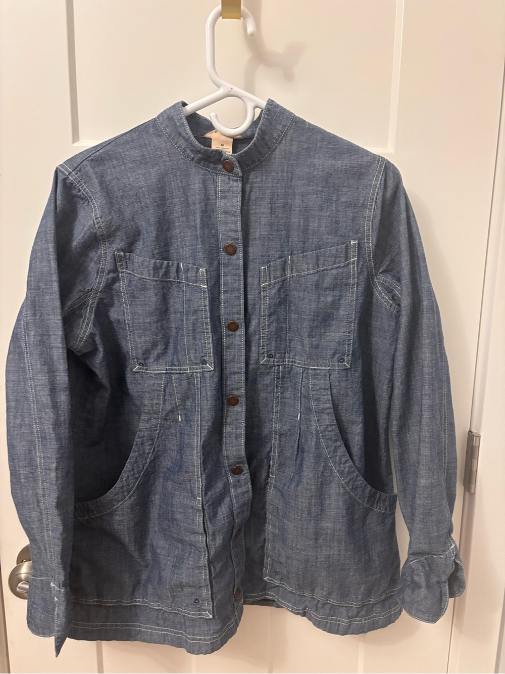 Duluth Trading Co. Light Blue Chambray Utility Jacket